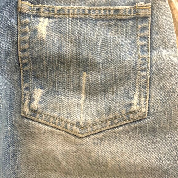 Calvin Klein Cut Offs Blue Jean Shorts High Rise Light Wash Denim Size 14 - Picture 6 of 11